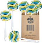 Compac Home Dish SpongeWand Plus Tri Surface Scrubbing Sponge with Cello Foam Scour Sponge Petals, Cleans Dishes, Glassware 360 Scrubber Pads for Tough to Clean Pots Pans, Multi-Color, (Pack of 6)