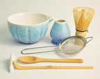 Matcha Whisk Set, Complete Matcha Kit for Authentic Matcha Making, includs Matcha Bowl Chawan Bamboo Whisk (Chasen), Tea Scoop, Whisk Holder 8pcs, Gift for Health-Conscious, Matcha Lovers, Blue