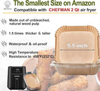 2 QT Air Fryer Liners for CHEFMAN 2 Qt Mini Air Fryer, Air Fryer Liners Disposable Small 2 qt 2.6qt, Small AirFryer Liners, DASH Air Fryer Liners