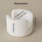 Quick Drying Diatomite Stone Sponge Holder, Compact Sponge Caddy for Kitchen Sink Counter, Water-Absorbing Round Organizer with Wide Slot, 1 Pack, White