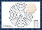 Dough Mat Silicone Baking Mats for Rolling Pastry Kneading Sheet Sourdough Bread Baking Supplies Blue 28x20"0.45mmT