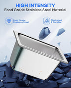 WantJoin Steam Table Hotel Pans with Lid 1/3 Third Size 2.5 Inch Deep 6 Pack, Stainless Steel Metal Food Storage Container Tray Sets, Restaurant Chafing Dishes Commercial Buffet Warmer Catering