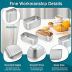 TeamFar Mini Loaf Pan, 8 PCS Stainless Steel Loaf Pans for Baking Bread, 6.3 x 3.5 Inch Bread Baking Pan for Homemade Bread, Meatloaf, Cake and Brownies, Non-Toxic, Oven & Dishwasher Safe