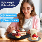 40 PCS Wheat Straw Dinnerware Set | Service for 8 Plastic Dishes Set Unbreakable Plates and Bowls Sets, Drinking Glasses, Dishwasher and Microwave Safe Dish Set for KItchen - Gray Stone