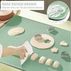 Silicone Mats for Baking 26" x 18" Pastry Mat with Measurements Extra Thick Baking Mat for Rolling Out Dough,Bread,Pie,Cookies,Sourdough,Pizza and fondant,Food Grade Dough Mat