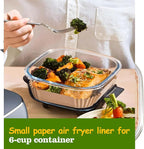 Air Fryer Liners for Ninja Crispi, Disposable 125 + 125 Pcs Ninja Crispi Accessories for Ninja Crispi 4-in-1 Portable Glass Air Fryer Cooking System, Non-Stick Ninja Crispi Liners Disposable