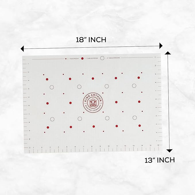 King Arthur Baking Company Cookie Mat, Oven Safe Silicone Reusable Baking Mat, For Precise Cookie Dough Spacing And Placement, Fits Half-Size Pans