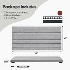 Razborci 2PCS Instant Dry Diatomite Stone Counter Makeup Tray Organizer, Fast Drying Caddy Kitchen Sponge Holder Mat, Bathroom Vanity Toothbrush Bottle Dispenser Soap Dish Rack, Light Gray, 8"x 3.8"