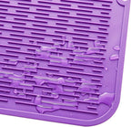 MicoYang Silicone Dish Drying Mat for Multiple Usage,Easy clean,Eco-friendly,Heat-resistant Silicone Mat for Kitchen Counter or Sink,Refrigerator or Drawer Liner Purple 4XL 32 inches x 18 inches