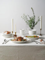 Kanwone Ceramic Large Serving Bowls, Oval Serving Platters for Entertaining, 13" Porcelain Serving Dishes for Dinner, Pasta, Salad, Turkey, Fruit, Bread, Appetizers, Microwave Safe, White, Set of 2