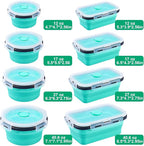 Sudaya 12 Pack Collapsible Food Storage Containers With Lids, Collapsible Storage Containers Sets Silicone Collapsible Bowls For Camping, RV Accessories, Travel Trailer Must