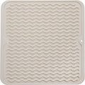MicoYang Silicone Dish Drying Mat for Multiple Usage,Easy clean,Eco-friendly,Heat-resistant Silicone Mat for Kitchen Counter or Sink,Refrigerator or Drawer liner Tapioca M 12 inches x 12 inches