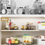 LAMU 3 Pack Lazy Susan Organizer Turntable for Cabinet, Condiment Organizer for Kitchen Pantry Organizers and Storage, Table Top, Fridge, Countertop, Spice Organization, 12'' 10.6'' 9.25'', Grey