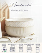 getstar Large Serving Bowls (9.5 inch & 92 fl oz), Ceramic Salad Bowl Set of 2, Microwave and Dishwasher Safe