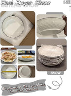 Yeacccng White Pasta Bowls Set of 6, 24oz Ceramic Salad Bowls, 8 inch Shallow Serving Bowls for Pasta, Salad, Oatmeal, Fruit, Easy to Clean, Dishwasher & Microwave Safe, Scratch-Resistant, Lead-Free