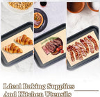 Silicon Baking Mats, 16.5"x11.6" 2-Pack Reusable Silicon Baking Mat Sheet, Baking Sheets Non-Stick, Food Safe Baking Mats Can Be Used For Baking Cookies, Bread, Pizzas