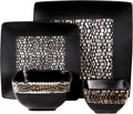 Elama’s Naina 16 Piece Double Bowl Stoneware Dinnerware Set