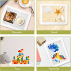10 Pack Plastic Art Trays,Activity Crafts Tray,Organizer Tray,Serving Tray for Home,School,Kids,DIY Projects,Painting,Beads (White)