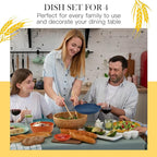 Premium Wheat Straw Dinnerware Sets for 4,Dishwasher & Microwave Safe Plates and Bowls Sets 20-Piece, Unbreakable and Lightweight Bowls for RV,Camping and Picnic,Kitchen Essentials - Multi color