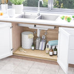 SIKADEER 31" x 19" Under Sink Mat Waterproof, Silicone Mat Kitchen Drawer Shelf and Cabinet Liner, Sink Protector for Kitchen Organizers and Storage, Boot Tray Pet Food Mats