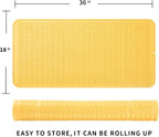 MicoYang Silicone Dish Drying Mat for Multiple Usage,Easy clean,Eco-friendly,Heat-resistant Silicone Mat for Kitchen Counter or Sink,Refrigerator or Drawer Liner Yellow 5XL 36inches x 18inches