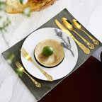20 Pieces Gold Gorgeous Retro Silverware Set For 4, Flatware Set 18/0 Stainless Steel,Service for 4,Anti-rust Dark Utensils Fork Spoon Knife,Antique Baroque Style Cutlery Set,Dishwasher Safe