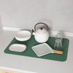 MicoYang Silicone Dish Drying Mat for Multiple Usage,Easy clean,Eco-friendly,Heat-resistant Silicone Mat for Kitchen Counter or Sink,Refrigerator or Drawer Liner Green 3XL 28 inches x 18 inches