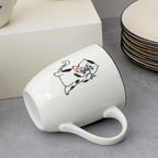 LEHAHA Farmhouse Coffee Mugs Set,16 OZ Animal Large Ceramic Mugs with Handle, Set of 6, Christmas Porcelain Cups for Coffee, Tea, Cocoa, Office and Home Use, Practical Gift, Assorted Design