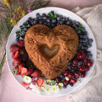 Nordic Ware Wildflower Heart Bundt, 6 Cup, Toffee