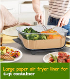 Air Fryer Liners for Ninja Crispi, Disposable 125 + 125 Pcs Ninja Crispi Accessories for Ninja Crispi 4-in-1 Portable Glass Air Fryer Cooking System, Non-Stick Ninja Crispi Liners Disposable