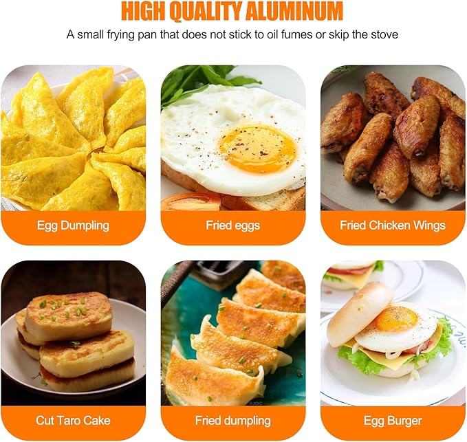 7 Cup Egg Frying Pan,Mini Pancake Maker,Aluminum Non Stick Fried Eggs Cooking Pan Burger Mold Kitchen Cookware Household Tool for Home Breakfast