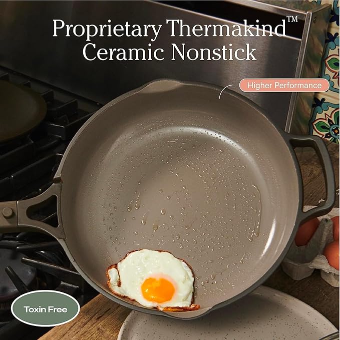 Our Place Mini Always Pan | 8.5" Ceramic Pan with Modular Lid & Beechwood Spatula | Patented 10-in-1 Nonstick, Non-Toxic Cookware Made Without PFAS | Induction & Oven-Safe up to 450°F | Lavender