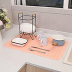 MicoYang Silicone Dish Drying Mat for Multiple Usage,Easy clean,Eco-friendly,Heat-resistant Silicone Mat for Kitchen Counter or Sink,Refrigerator or Drawer Liner Pink 3XL 28 inches x 18 inches