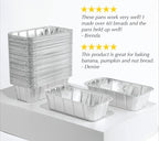 Spare Essentials (65 Pack) 2Lb Foil Bread Pans for Baking, Disposable Bread Pans - Perfect for Baking Banana Bread, Cakes & Meatloaf - 2 Pound Aluminum Pans for Food Serving - 8.5" X 4.5" X 2.5"