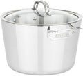 Viking Contemporary 3-Ply Stainless Steel Stock Pot, 8 Quart Soup Cooking Pot with Lid, Kitchen Cookware