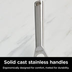 Ninja EverClad Commercial-Grade Stainless Steel 10.25" Fry Pan, Tri-Ply Pans, Oven Safe to 600°F, All Stovetops & Induction Compatible, Stainless, C90026