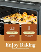 Nonstick Ceramic 12 Cup Muffin Pan, Cupcake Pan for Baking, Non-Toxic Muffin tin, Ceramic Coating, PTFE & PFOA Free, Oven Safe 550°F, Aluminized Steel (Yellow)