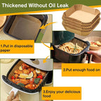 2 QT Air Fryer Liners for CHEFMAN 2 Qt Mini Air Fryer, Air Fryer Liners Disposable Small 2 qt 2.6qt, Small AirFryer Liners, DASH Air Fryer Liners