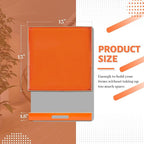 MAONAME Decorative Tray, Orange Serving Tray with Handles, Coffee Table Tray, Square Plastic Tray for Ottoman, Bathroom, Kitchen, 13"x13"x1.57"