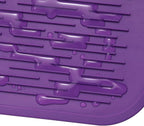 MicoYang Silicone Dish Drying Mat for Multiple Usage,Easy clean,Eco-friendly,Heat-resistant Silicone Mat for Kitchen Counter or Sink,Refrigerator or Drawer Liner Purple 5XL 36inches x 18inches