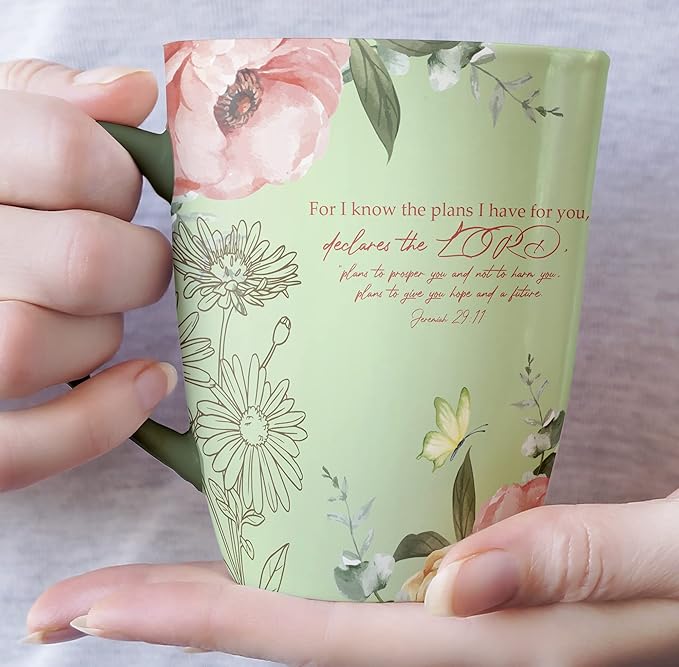 BTaT- Christian Coffee Cups, Set of 6, 12oz, Bible Verse Mugs, Christian Mugs, Scripture Coffee Cups