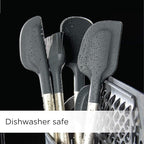 All-Clad Specialty Silicone Kitchen Gadgets Spatula Kitchen Tools, Kitchen Hacks Silver, Stainless Steel and Black