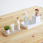M= MINIMALSCULPT = Boat Multi-Purpose Storage, Sink Caddy, Utensil Holder, Desk Organizer, Toothbrush Holder, Make up Holder (White)