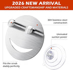 Stainless Steel Smiley Face Sponge Daddy Holder, Brushed Silver Sink Caddy Organizer with Suction Cup Installation for Kitchen, Keep Happy Face Sponge Clean and Dry