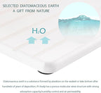 NiuYichee 2 PCS Water Absorbent diatomite Coasters, 12.2" x 5.5" Water Absorbing Stone Tray for Sink, Stone Drying mat for Kitchen Counter, Stone soap Tray Used for Hand Soaps & toiletries & Plants