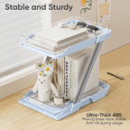 3 Pack Bathroom Organizers and Storage - Multi-Purpose,2-Tier Clear Pull Out Organization for Bathroom,Under Sink,Kitchen,Vanity,Countertop,Cabinet,Pantry & Medicine Cabinet,Blue
