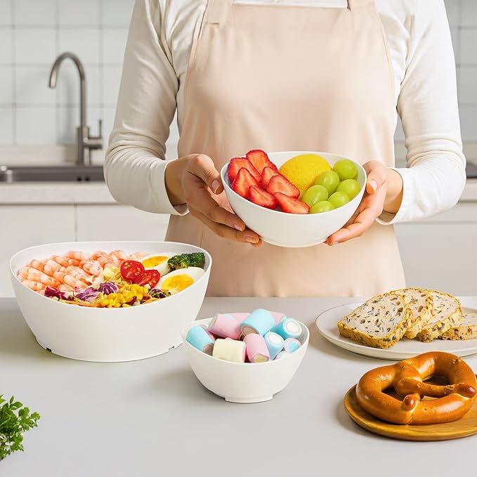 Lifewit 3 Tier Plastic Serving Bowls with Gold Metal Stand, Chips and Dip Serving Tray Set for Entertaining Party, Crack-Proof Serving Platters for Fruit/Snack/Candy, 31 x 20 x 27 cm/12 x 8 x 10.6