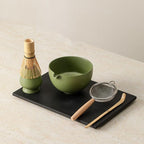 Matcha Whisk Set, Matcha Set with Ceramic Matcha Bowl, Bamboo Whisk & Holder, Sifter, Tea Scoop (Matcha Green)