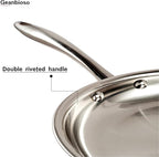 5 Ply Stainless Steel Cookware Set,8-Piece,Professional Kitchen Cooking, Heavy Chef Quality,PFOA, PTFE & PFOS Free,Induction, Non-Toxic, Oven Safe,Best 18/8 Full Clad