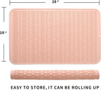 MicoYang Silicone Dish Drying Mat for Multiple Usage,Easy clean,Eco-friendly,Heat-resistant Silicone Mat for Kitchen Counter or Sink,Refrigerator or Drawer Liner Pink 3XL 28 inches x 18 inches